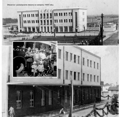 Otwarcie dworca - sierpień 1939 rok.
Zdjęcie pochodzi z książki Mirosława Łakomskiego "Album Tumski".
Wszelkie prawa zastrzeżone. 
