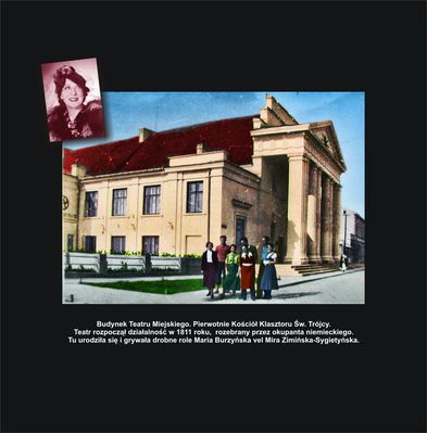 Budynek teatru miejskiego
Zdjęcie pochodzi z książki Mirosława Łakomskiego "Tumbonierka".
Wszelkie prawa zastrzeżone. 
