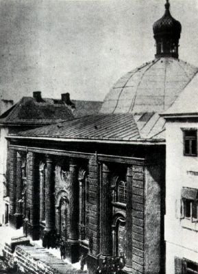 Płocka Synagoga
Synagoga zbudowana po 1810 roku, rozebrana w 1950 roku
