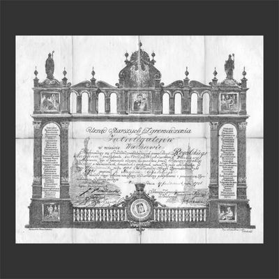 Dyplom czeladnika
Zdjęcie pochodzi z książki Mirosława Łakomskiego "Fachowcy z Płocka rodem, czyli prywatna inicjatywa".
Wszelkie prawa zastrzeżone.
