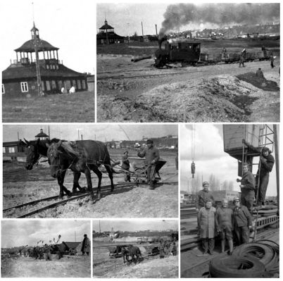 Odbudowa ze zniszczeń wojennych starego portu.
Obok przystań wioślarska w całkiem dobrym stanie.

Zdjęcie pochodzi z książki Mirosława Łakomskiego "Rejs po płockim Peerelu".
Wszelkie prawa zastrzeżone.
