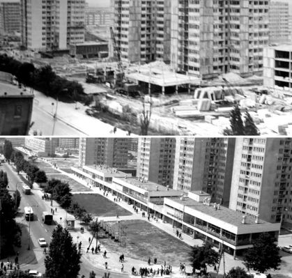 Budowa nowoczesnego centrum handlowego pod koniec lat 60-tych.
Zdjęcie pochodzi z książki Mirosława Łakomskiego "Rejs po płockim Peerelu".
Wszelkie prawa zastrzeżone.
