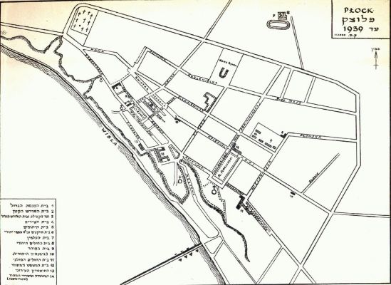 Mapa Płocka - 1939
Żydowska mapa Płocka z roku 1939.
