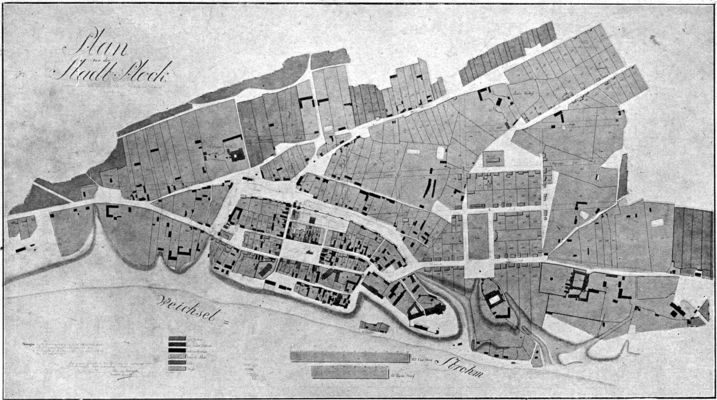 Plan Płocka wykonany w roku 1803 przez Schmid'a
