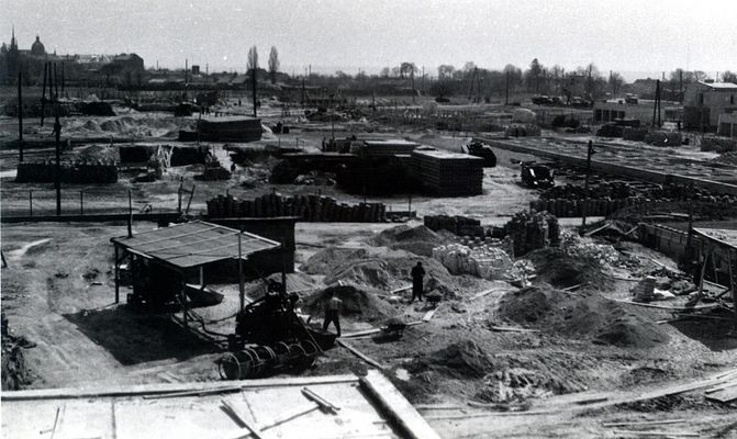 Budowa os. Dobrzyńska - lata 60-te
