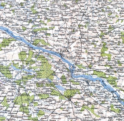 Płock i okolica - WIG 1922 (1:300 000)
Mapa WIG z roku 1922 - skala 1:300 000
Reprodukcja z mapy niemieckiej z roku 1916.

