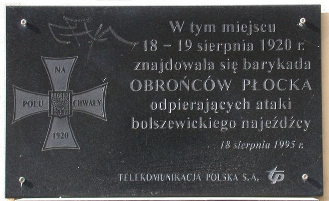 Miejsce barykady 1920 r. - tablica
