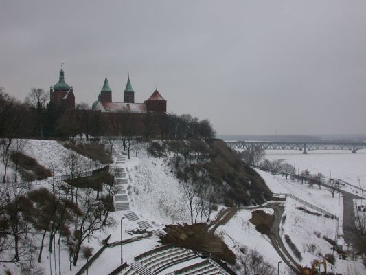 Wzgórze Tumskie - widok zimą
