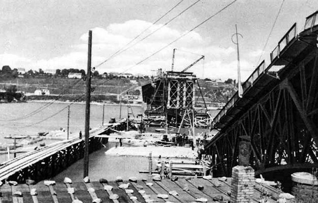 Odbudowa mostu - lata 1940/41
