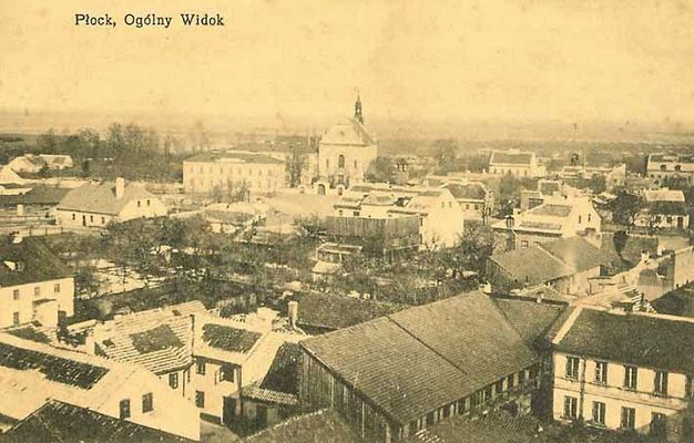 Płock - Widok z wieży ratuszowej - ok. 1905 roku
