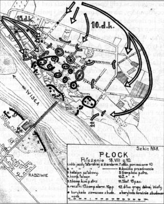 Atak III Korpusu Kawalerii na Płock - 1920 rok
