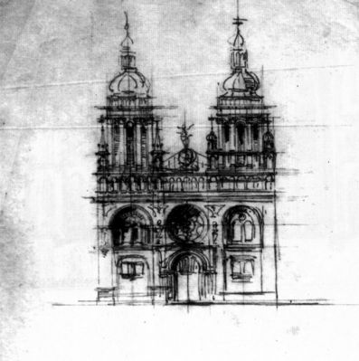 Szkic wstępny do projektu restauracji katedry płockiej
projekt nr 1 - 1901 r.
