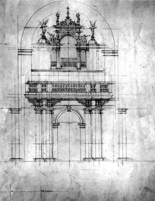 Szkic wstępny do projektu chóru muzycznego w katedrze płockiej
projekt nr 2 - 1901 r.
