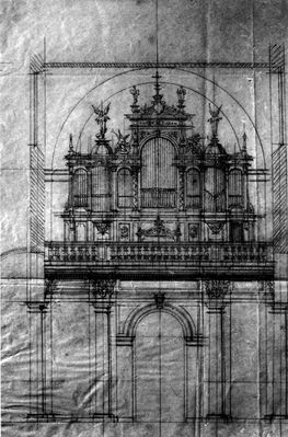 Szkic wstępny do projektu chóru kościelnego w katedrze płockiej
projekt nr 3 - 1901 r.
