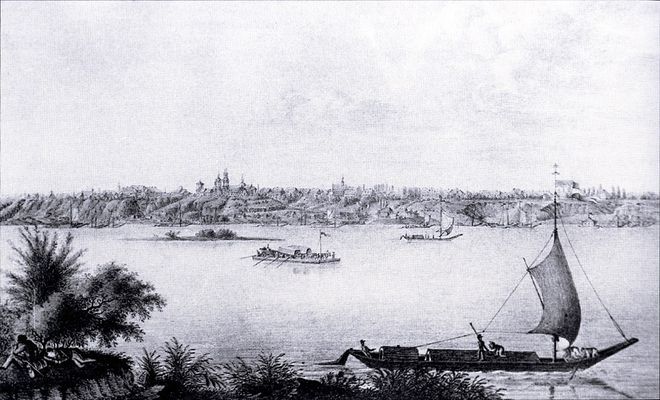 Panorama Płocka z 1820 roku
litografia, E. P. Hackert
