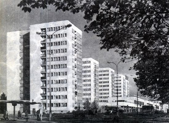 fragment Os. Tysiąclecia,  zrealizowany w latach 1964-1972.
Autor: G. Bojanowski - 1981 r.
