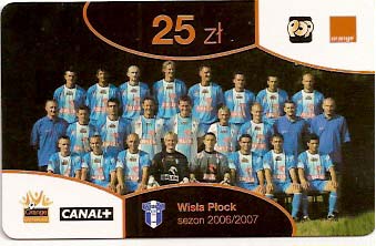 Karta uzupełniająca 25 zł do POP'a
Karta Orange Ekstraklasa 25 zł Orange - PoP
Wisła Płock 2006/2007
