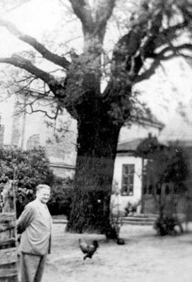 Władysław Broniewski przy swoim dębie w Płocku - 1960 r.
Fotografia ze zbiorów prywatnych, zamieszczone dzięki uprzejmości Pani Ewy Zawistowskiej - wnuczki Władysława Broniewskiego

Wszelkie prawa zastzeżone
