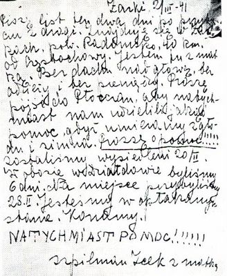 List z obozu
List - ilustracja do artykułu [url=http://www.plock24.pl/fusion/readarticle.php?article_id=175]http://www.plock24.pl/fusion/readarticle.php?article_id=175[/url]

