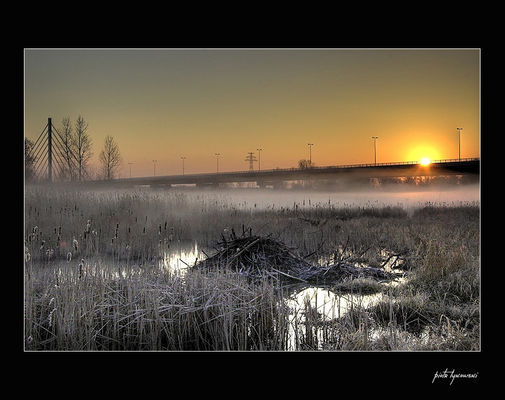 Świt nad nowym mostem
