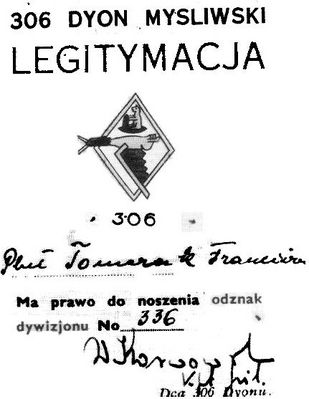 Legitymacja
Legitymacja Płocczanina FRANCISZKA TOMCZAKA, pilota 306 Dywizjonu Myśliwskiego Toruńskiego, Wielka Brytania 1942 r.
