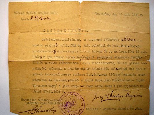 zaświadczenie
dokument dotyczy mieszkańca Płocka i Gostynina
