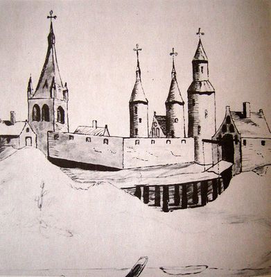 Płock
Wieże płockie według rysunku Abrahama Boota z 1627r 
