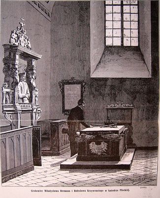 Grobowiec Władysława Hermana i Bolesława Krzywoustego
wyd. "Kłosy", nr 635- tom XXV, sierpień 1877r
