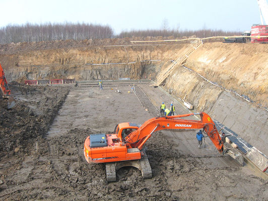 Przebudowa i rozbudowa oczyszczalni ścieków komunalnych dla miasta Płocka w Maszewie - etap I  
Budowa reaktora biologicznego
