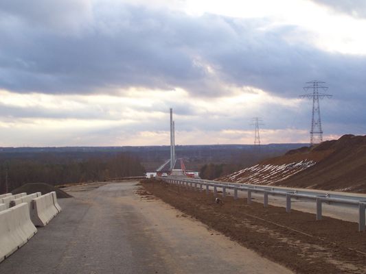 Budowa dróg dojazdowych do nowego mostu stan z 12 listopada
