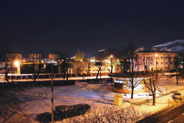 Zimowy wieczór na ul. Bielskiej
