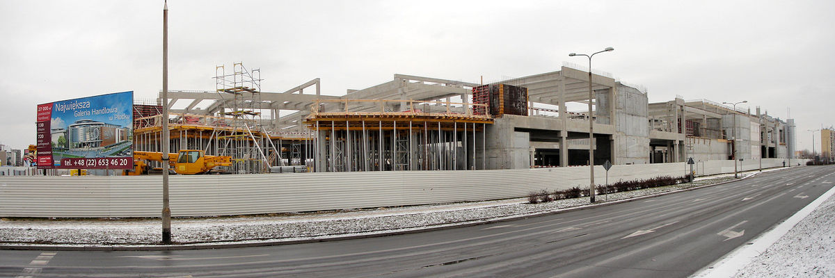 Budowa Galerii Mazovia, ul. Wyszogrodzka 
Styczeń 2009
