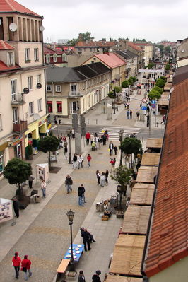 Widok z tarasu nowego skrzydła Muzeum Mazowieckiego
