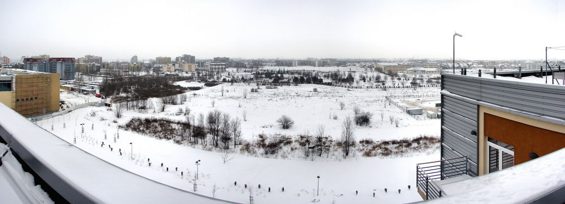Widok z dachu biurowca PERN
Kierunek północny
