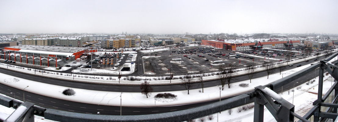 Widok z dachu biurowca PERN
Kierunek południowy
