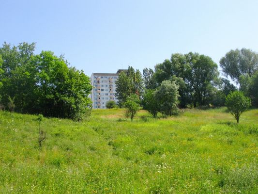 Widok z parowy na osiedle
