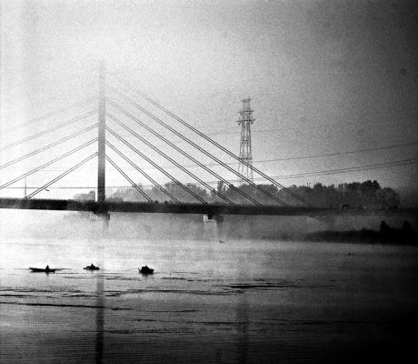 Nowy most we mgle B&W
Taka mała wariacja na temat :)
