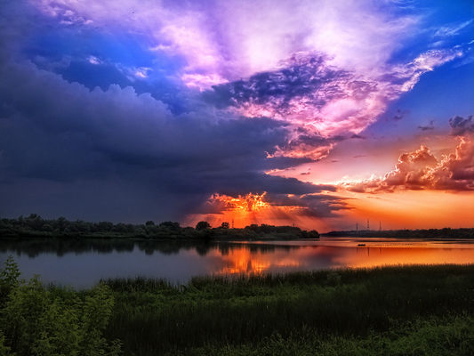 Niecodzienny zachód słońca
