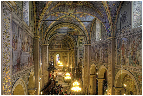 fragment sklepienia bazyliki katedralnej
