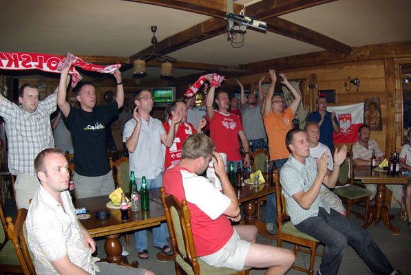 doping płockich kibiców w jednym z płockich pubów
mecz Polska - Austria
