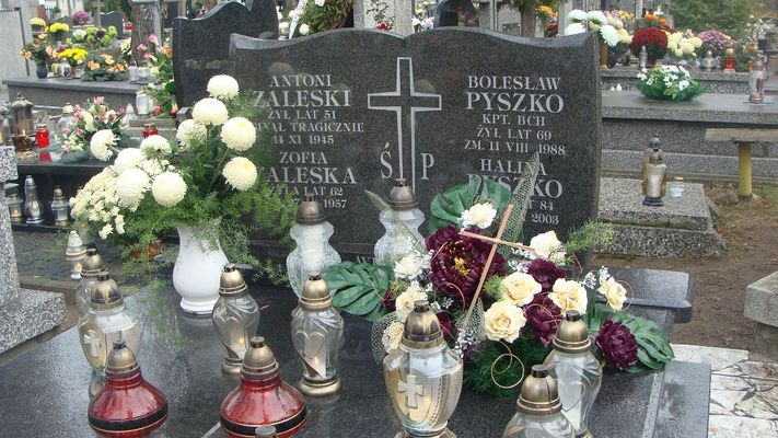 cmentarz w Imielnicy
Bolesław Pyszko ps. Sęp (ur 19 sierpnia 1919) zm. 1988 w Cekanowie okolice Płocka - komendant obwodu Włodawa Okręgu Lublin. O jego młodości niewiele wiadomo, jedynie że pochodził z okolic Lublina. Po wybuchu II wojny światowej włączył się w działalność podziemną. Współorganizował struktury SL "Roch" i Batalionów Chłopskich na obszarze powiatu włodawskiego. Jesienią 1943 objął stanowisko komendanta obwodu włodawskiego Batalionów Chłopskich.
Słowa kluczowe: Bolesław Pyszko imielnica