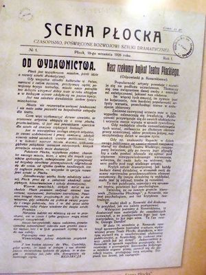 200 lat płockiego teatru
wystawa- gazeta 
Słowa kluczowe: wystawa  teatr 