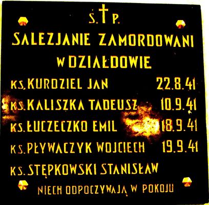 Salezjanie zamordowani w Działdowie
Tablica pamięci - Stanisławówka
Słowa kluczowe: Stanislawowka tablica