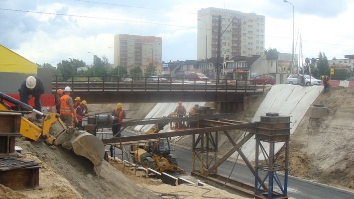 budowa wiaduktu  - Pisudskiego
