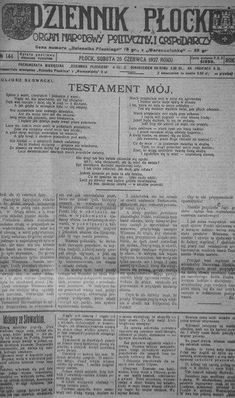 Dziennik Płocki
1927 rok
Słowa kluczowe: gazetka