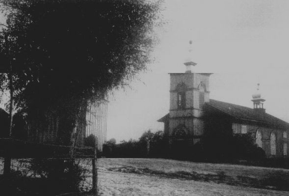 Drewniany kościół w Imielnicy z 1842 r zbudowany przez Jana Weynertha.
Dziś ul Gościniec, przy figurce Jezusa.
