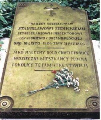 Nagrobek lekarza Guberni Płockiej
Stanisław Sienicki
Słowa kluczowe: Sienicki lekarz