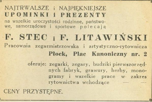 reklama
 z 1937 r.
Słowa kluczowe: reklama