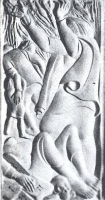 Detal ze starego pomnika na cmentarzu Żydowskim
