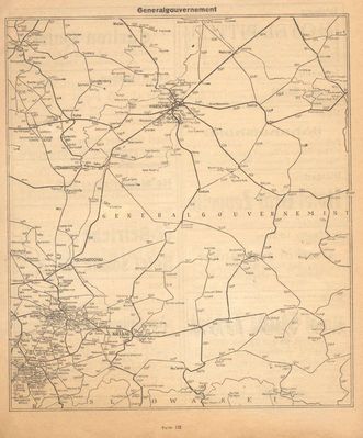 Schrottersburg - Płock
Niemiecki plan linii kolejowych Generalnej Guberni. 1944 rok
